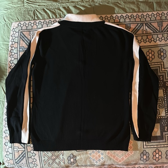 LRL long sleeve V neck knit sweater with polo collar - Picture 9 of 14